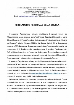 Regolamento personale p1